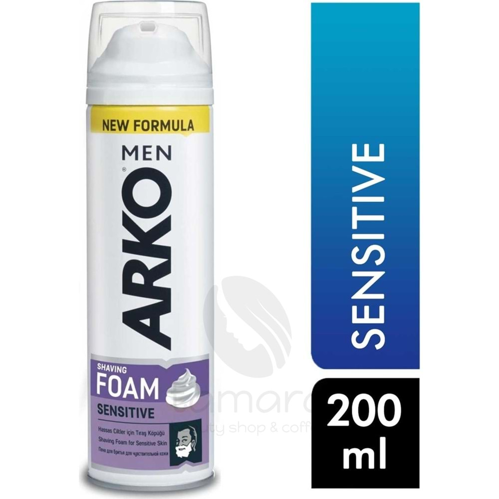 Arko Men Tıraş Köpüğü 200 ml Sensitive Tıraş Köpük ve Jelleri