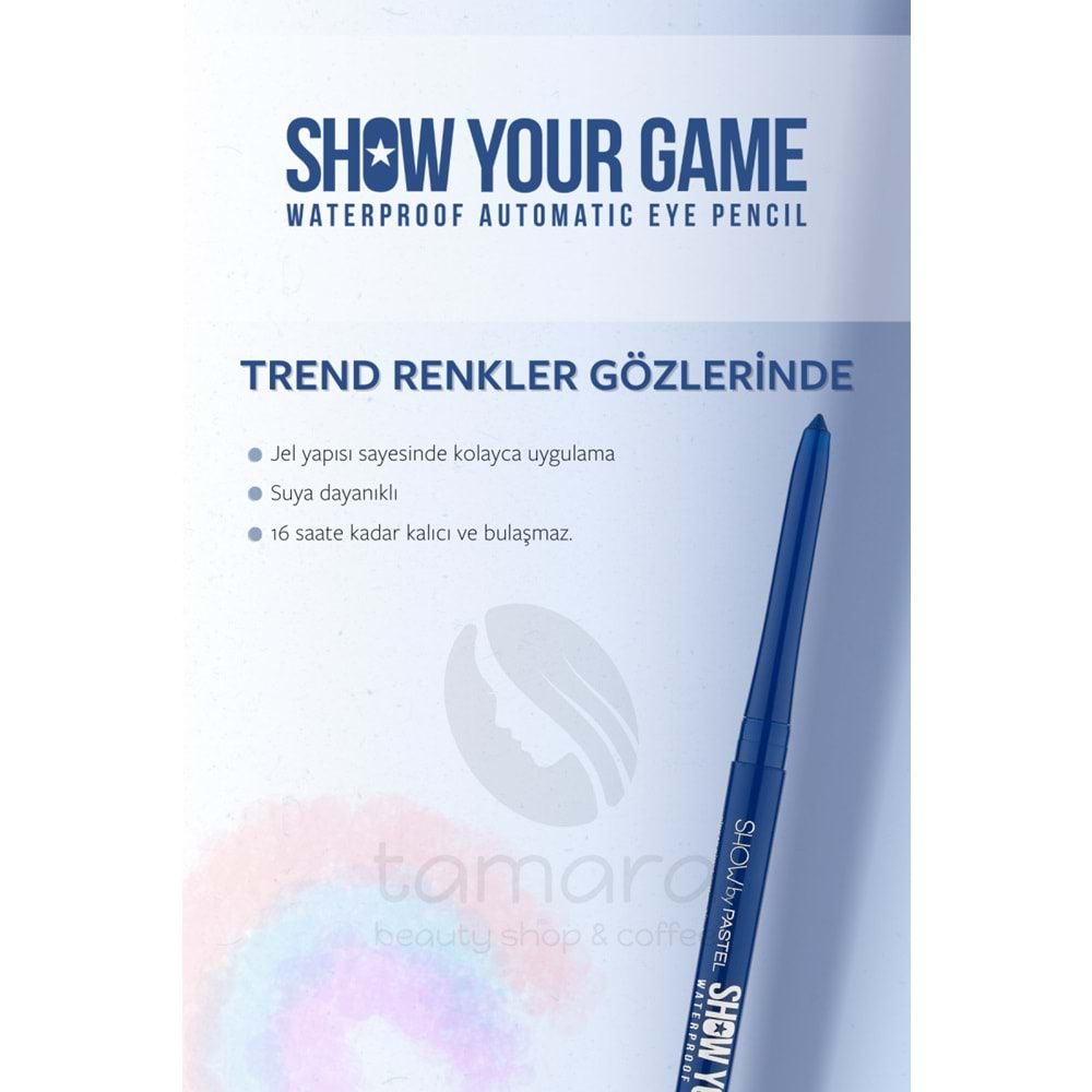 Show By Pastel Show Your Game Waterproof Gel Eye Pencil - Suya Dayanıklı Jel Göz Kalemi 413