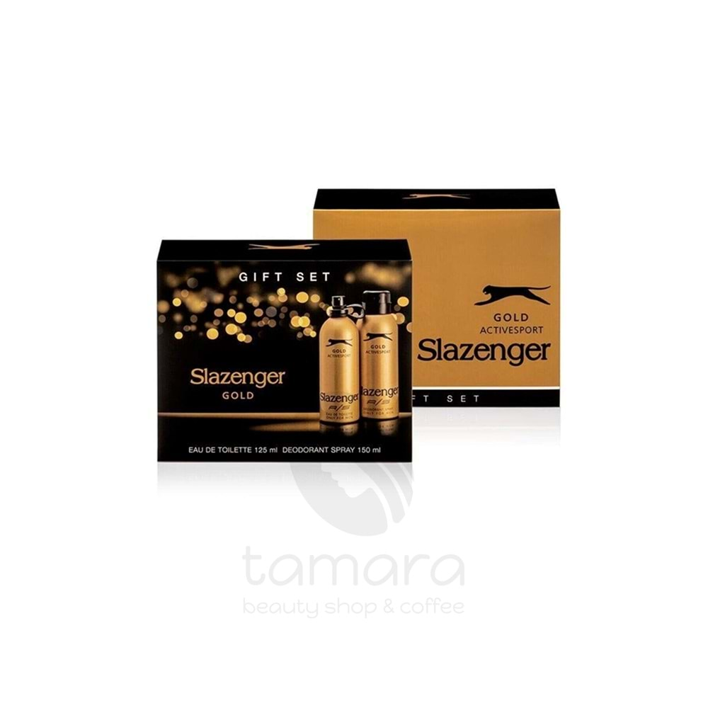 Slazenger Active Sport Gold 125 Ml + 150 Ml Deodorant Erkek Parfümü Seti