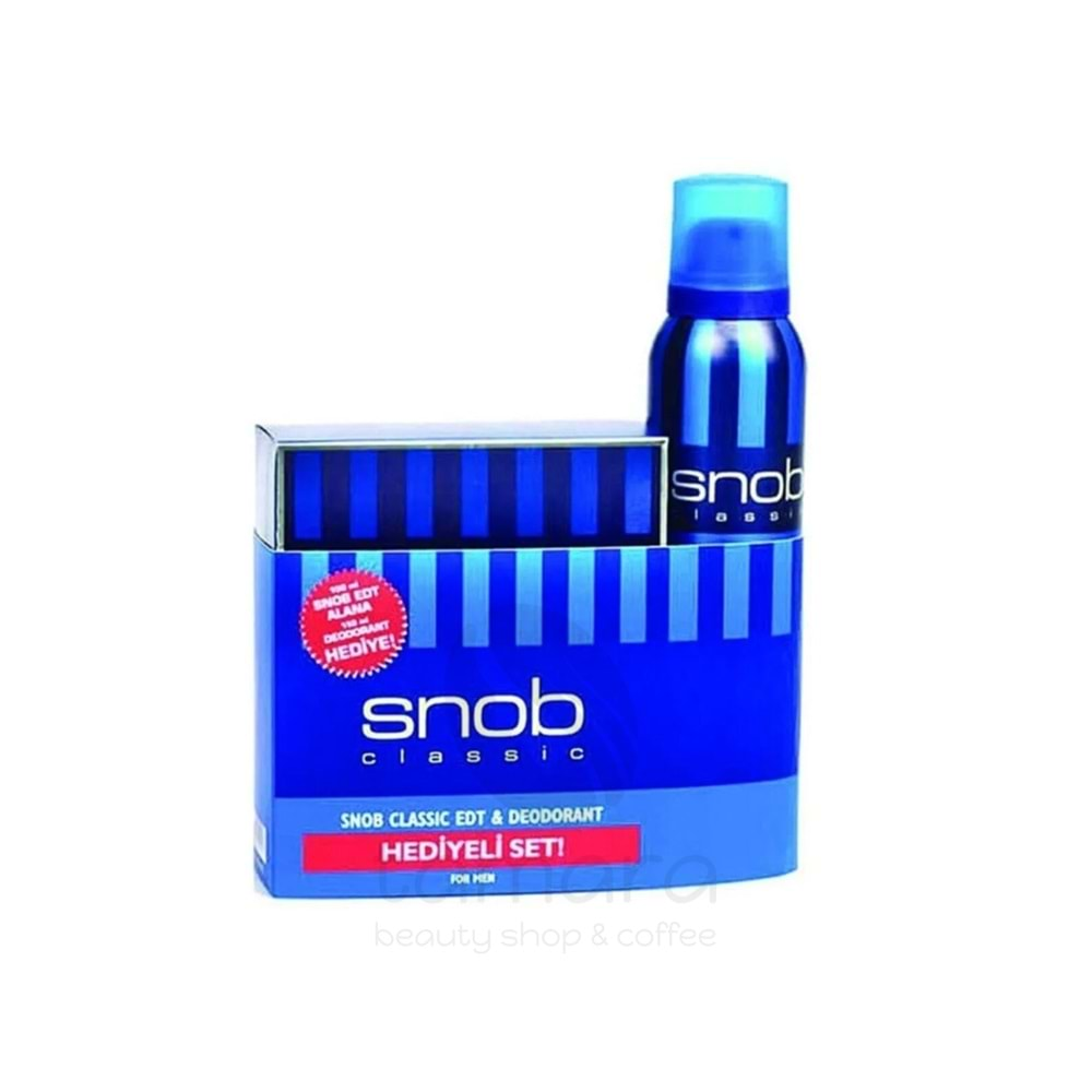 Snob Classıc Edt 100ml Deodorant 150ml Erkek Parfüm Seti