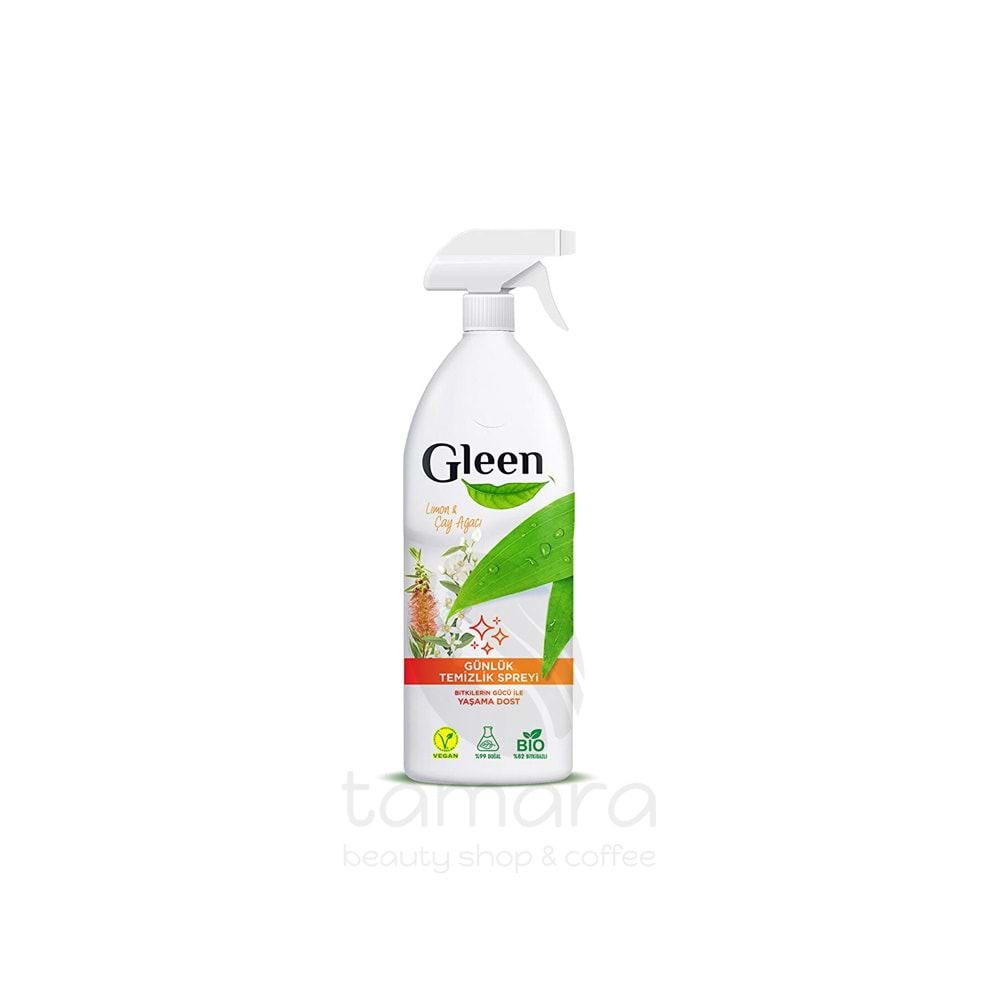 Gleen Organik Içerikli Vegan 1 Lt Limon-çay Ağacı Sprey Yüzey Temizleyici