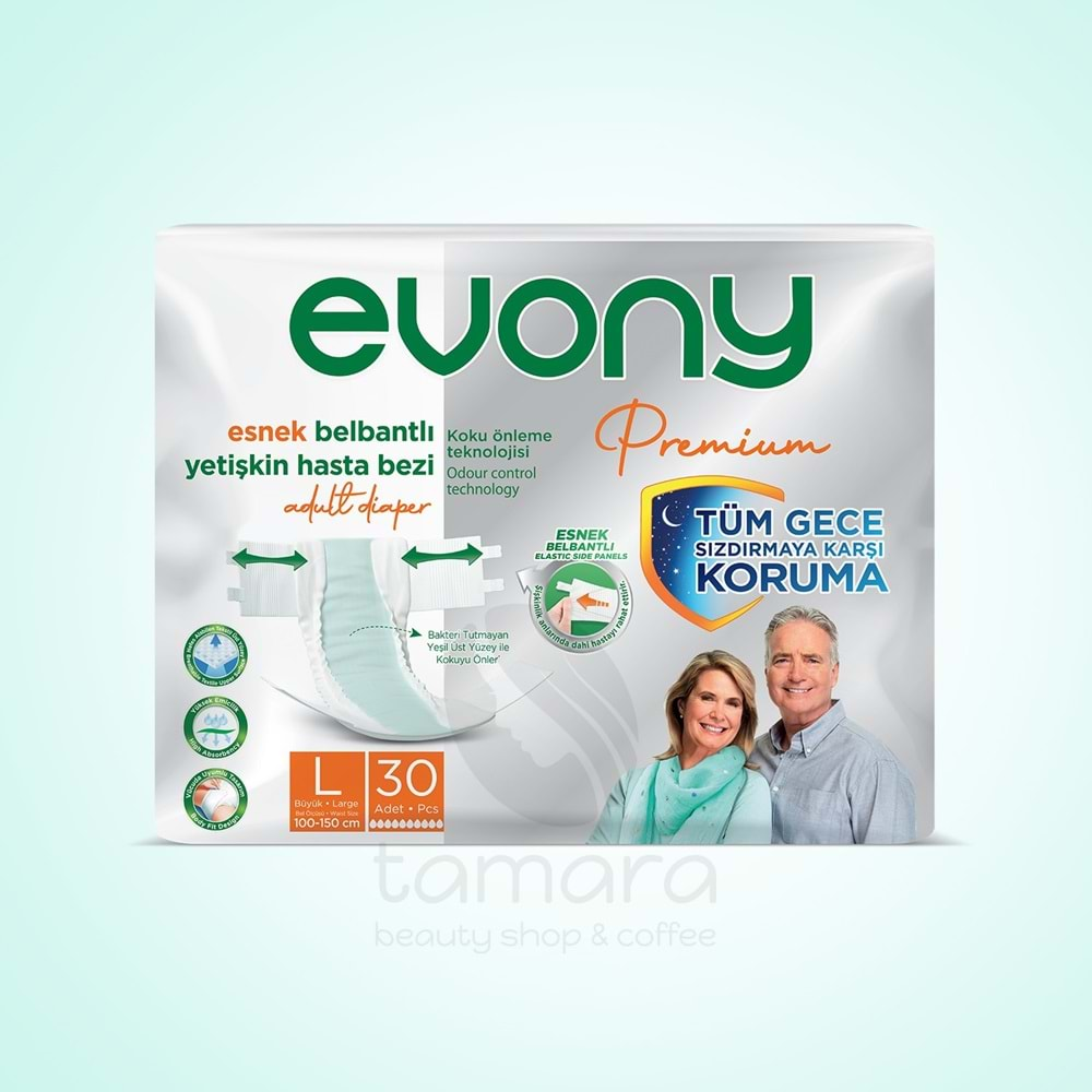 Evony Premium Yetişkin Bezi Large 30 Adet