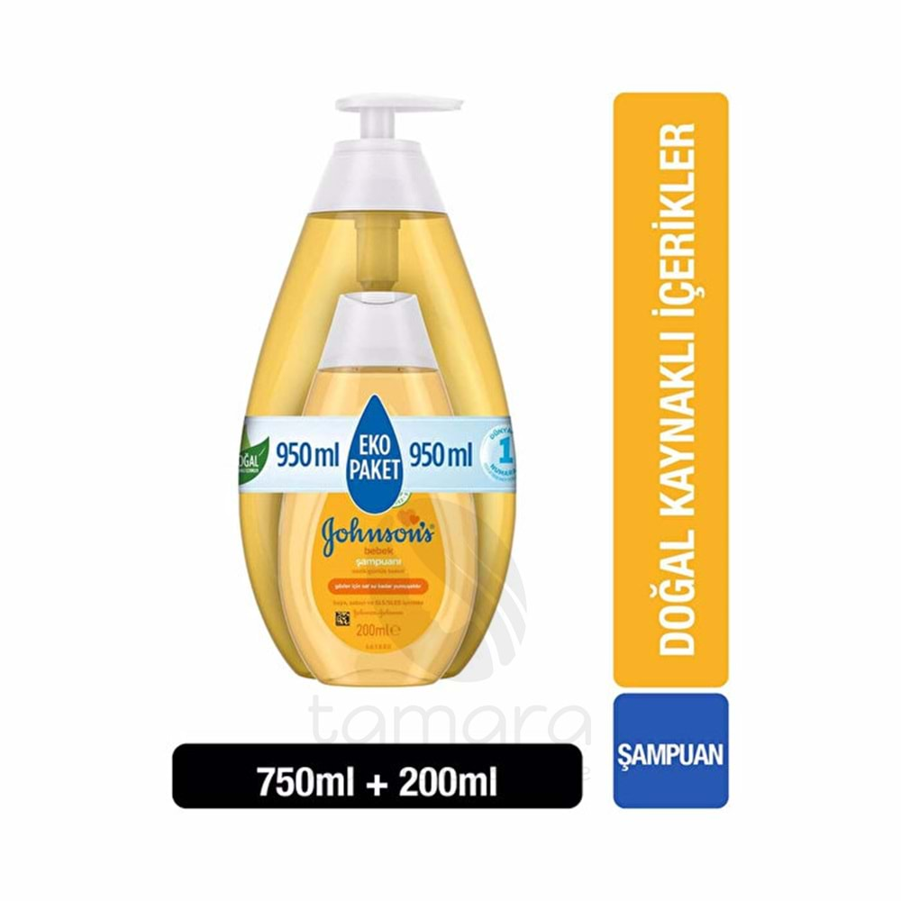 Johnson's Baby Bebek Şampuanı 750 ml + 200 ml