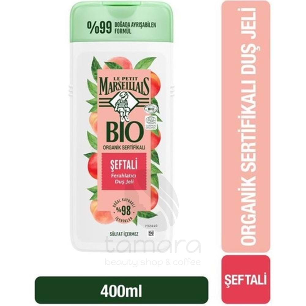 Le Petit Marseillais Bio Şeftali Duş Jeli 400 ml