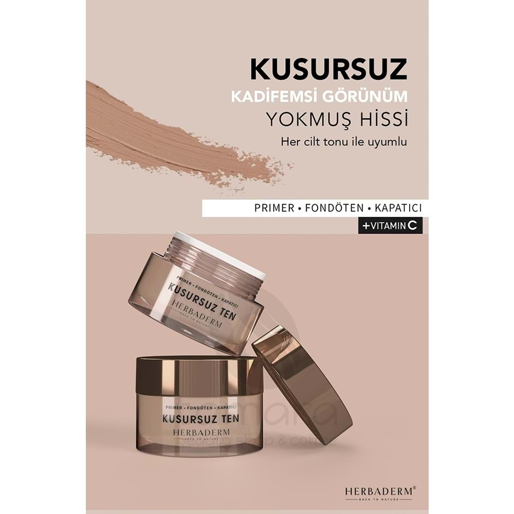 Herbaderm Kusursuz Ten Primer, Fondöten, Kapatıcı, Nomakeup makeup