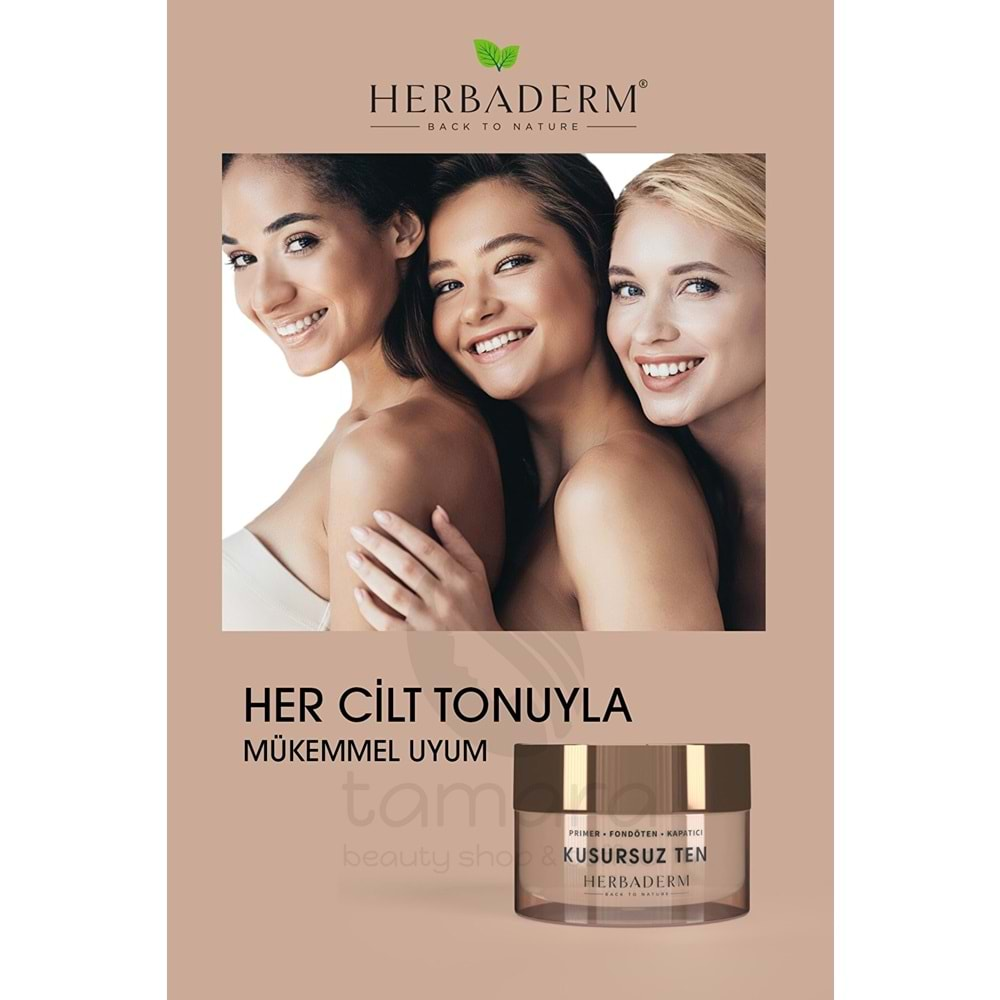 Herbaderm Kusursuz Ten Primer, Fondöten, Kapatıcı, Nomakeup makeup