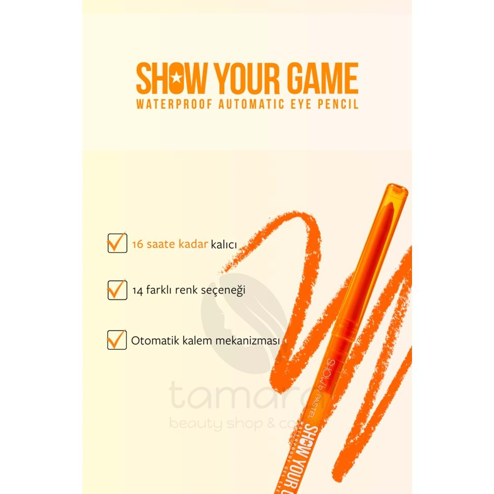 Show By Pastel Show Your Game Waterproof Gel Eye Pencil - Suya Dayanıklı Jel Göz Kalemi 407 0.28 g