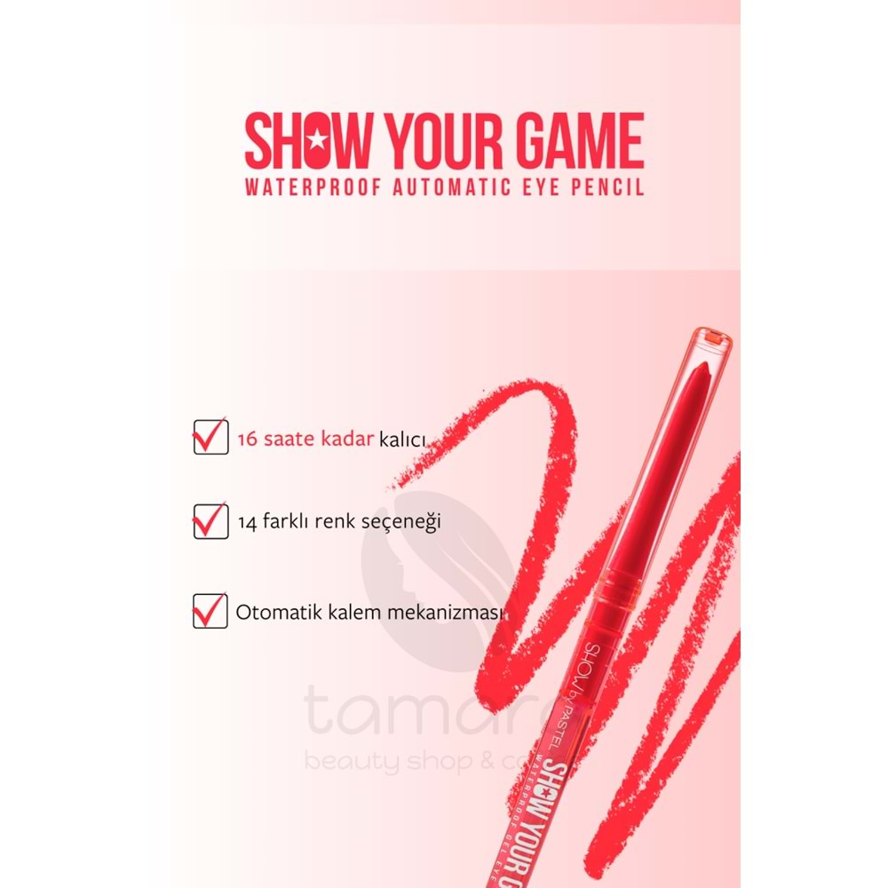 Show By Pastel Show Your Game Waterproof Gel Eye Pencil - Suya Dayanıklı Jel Göz Kalemi 409 0.28 g