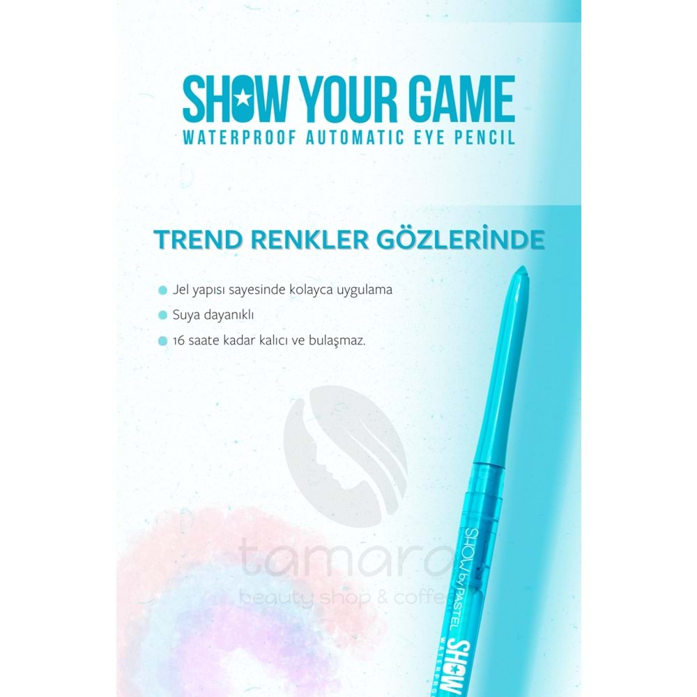 Show By Pastel Show Your Game Waterproof Gel Eye Pencil - Suya Dayanıklı Jel Göz Kalemi 412