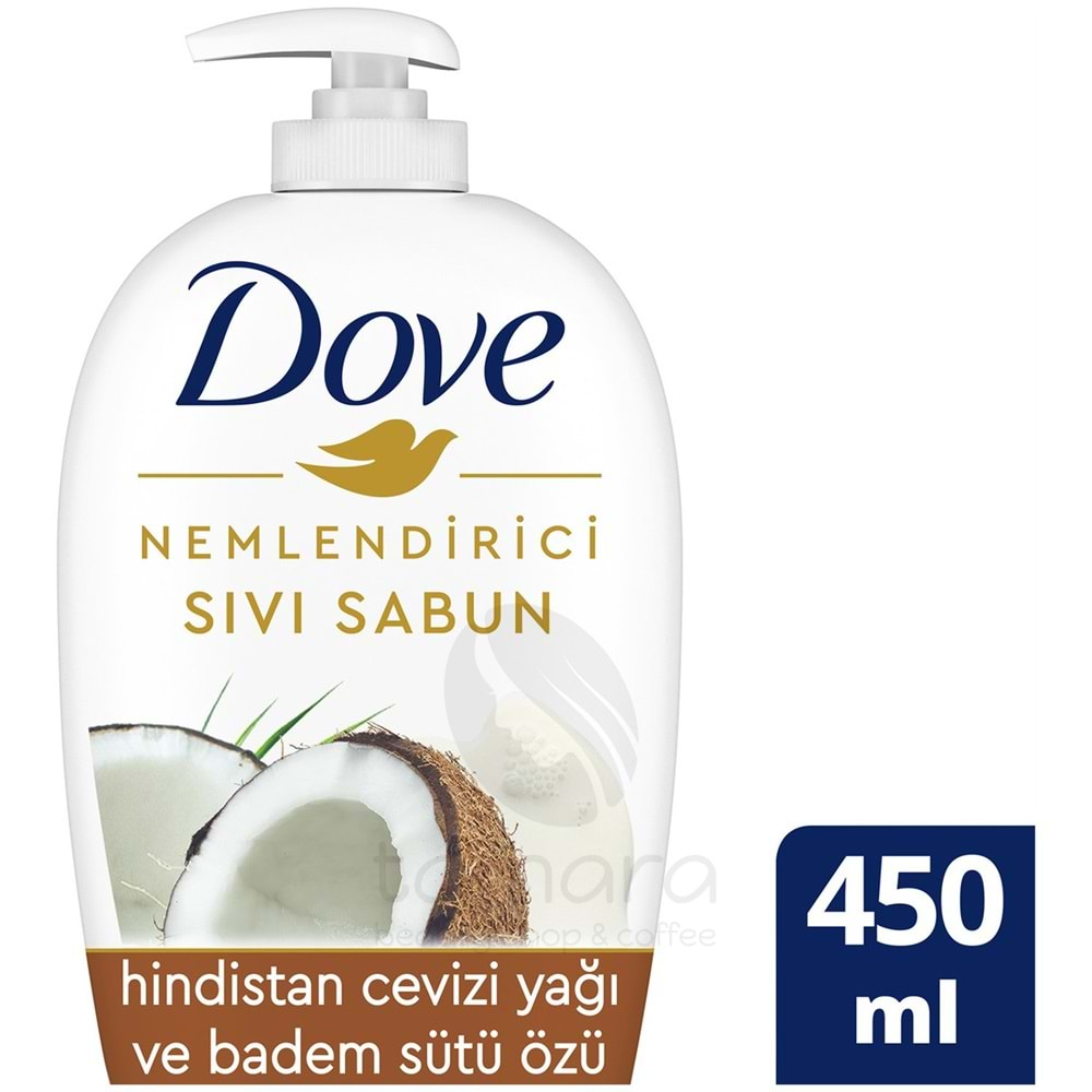 Dove Nemlendirici Sıvı Sabun Hindistan Cevizi Yağı ve Badem Sütü Özü - 450 ml