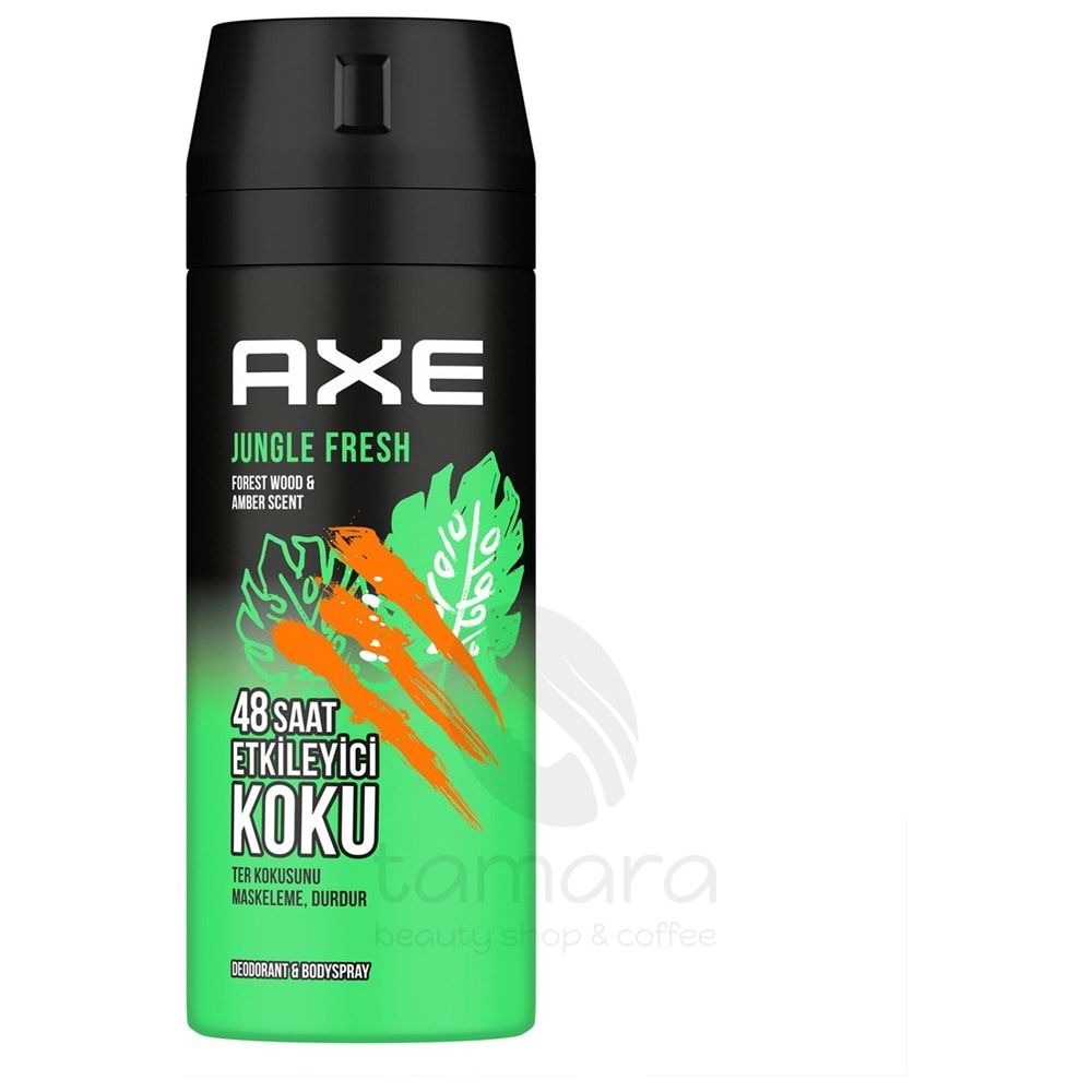 Axe Erkek Sprey Deodorant Jungle Fresh 48 Saat Etkileyici Koku 150 ml