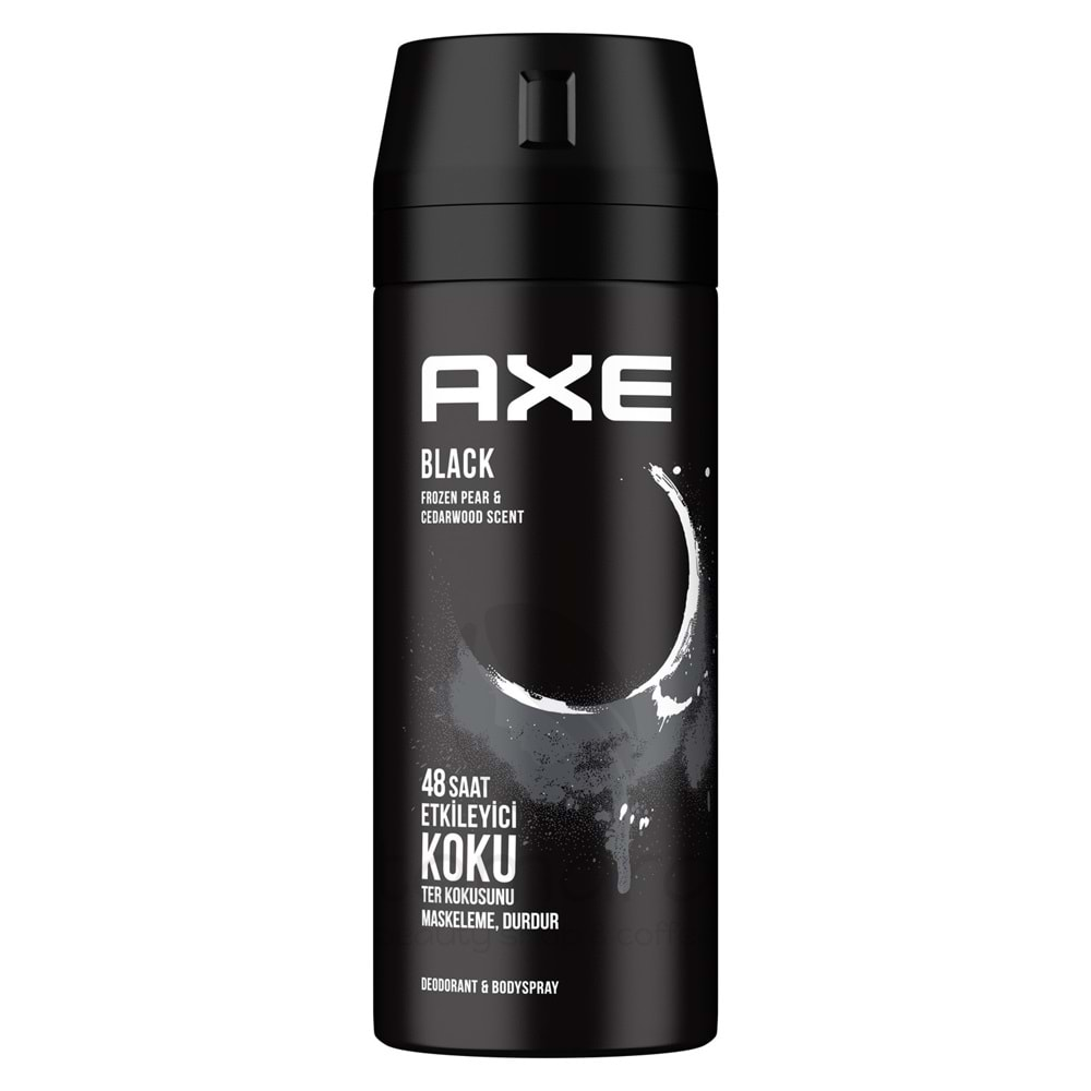 Axe Erkek Deodorant & Bodyspray Black 48 Saat Etkileyici Koku Vücut Spreyi 150 ml