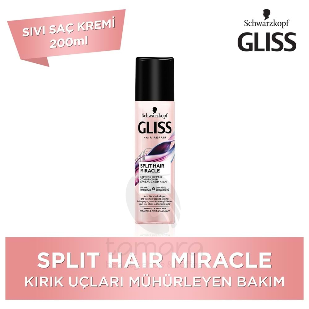 Gliss Splıt Hair Mıracle Sıvı Saç Kremi 200 ml