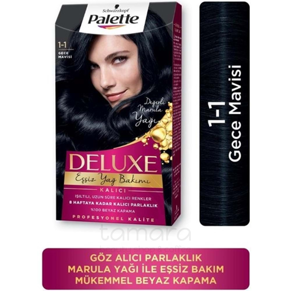 Palette Deluxe Yoğun Renkler 1-1 Gece Mavisi Saç Boyası