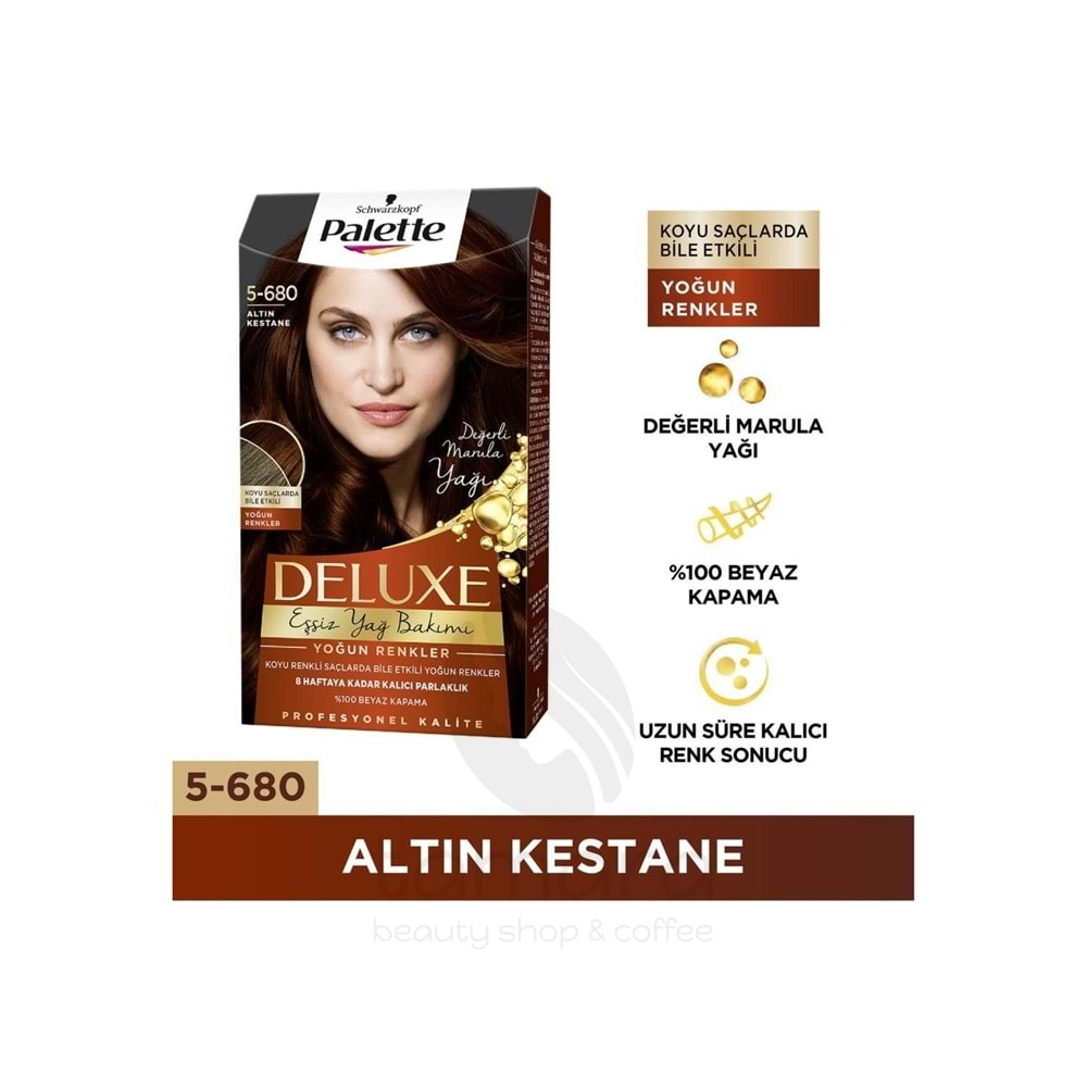 Palette Deluxe Yoğun Renkler 5-680 Altın Kestane Saç Boyası