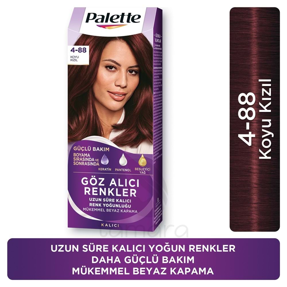 Palette Göz Alıcı Renkler Saç Boyası 4-88 Koyu Kızıl