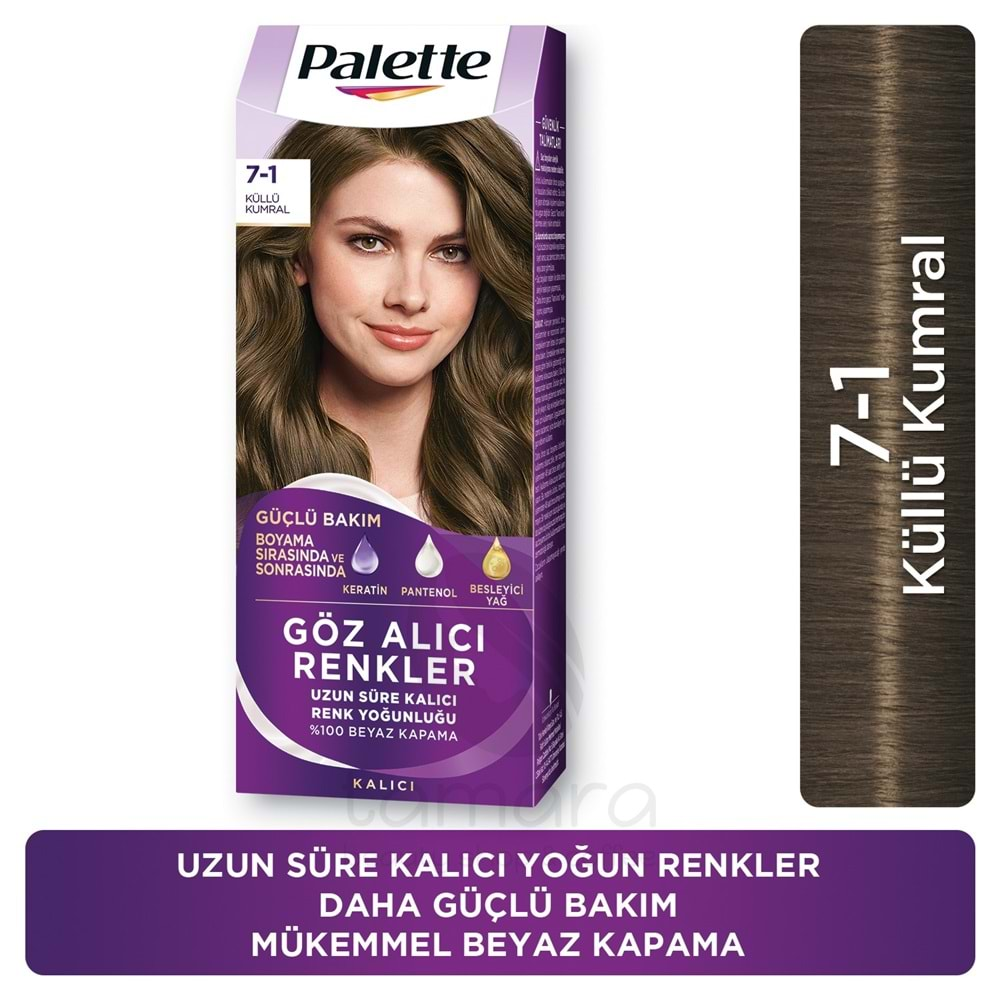 Palette Göz Alıcı Renkler Saç Boyası 7-1 Küllü Kumral