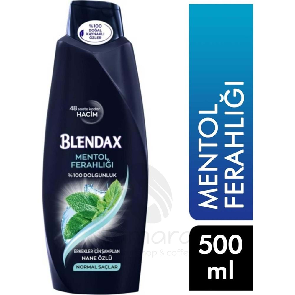 Blendax Şampuan 500 ml Mentol Ferahlığı Şampuan Nane Özlü