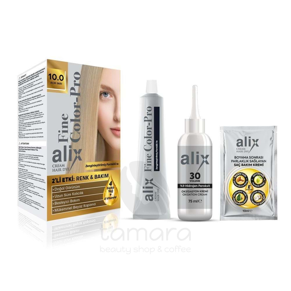 Alix Saç Boyası 10.0 Açık Sarı 50 ml