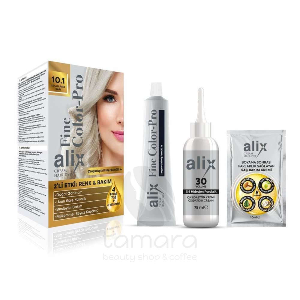 Alix Saç Boyası 10.1 Küllü Açık Sarı 50 ml