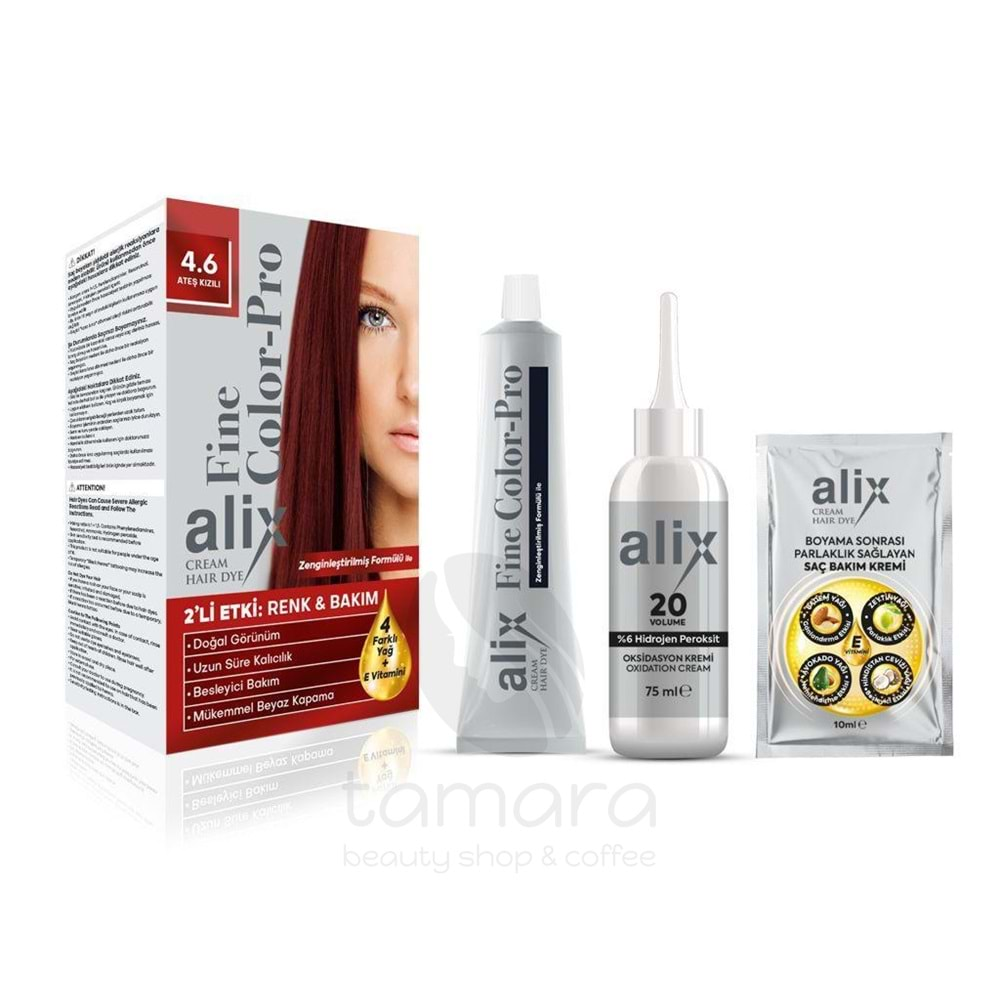 Alix Saç Boyası 4.6 Ateş Kızılı 50 ml