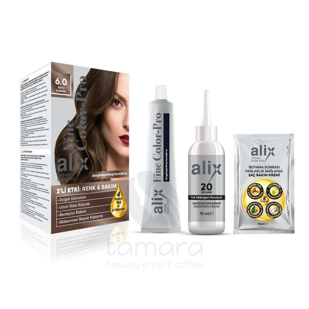 Alix Saç Boyası 6.0 Koyu Kumral 50 ml