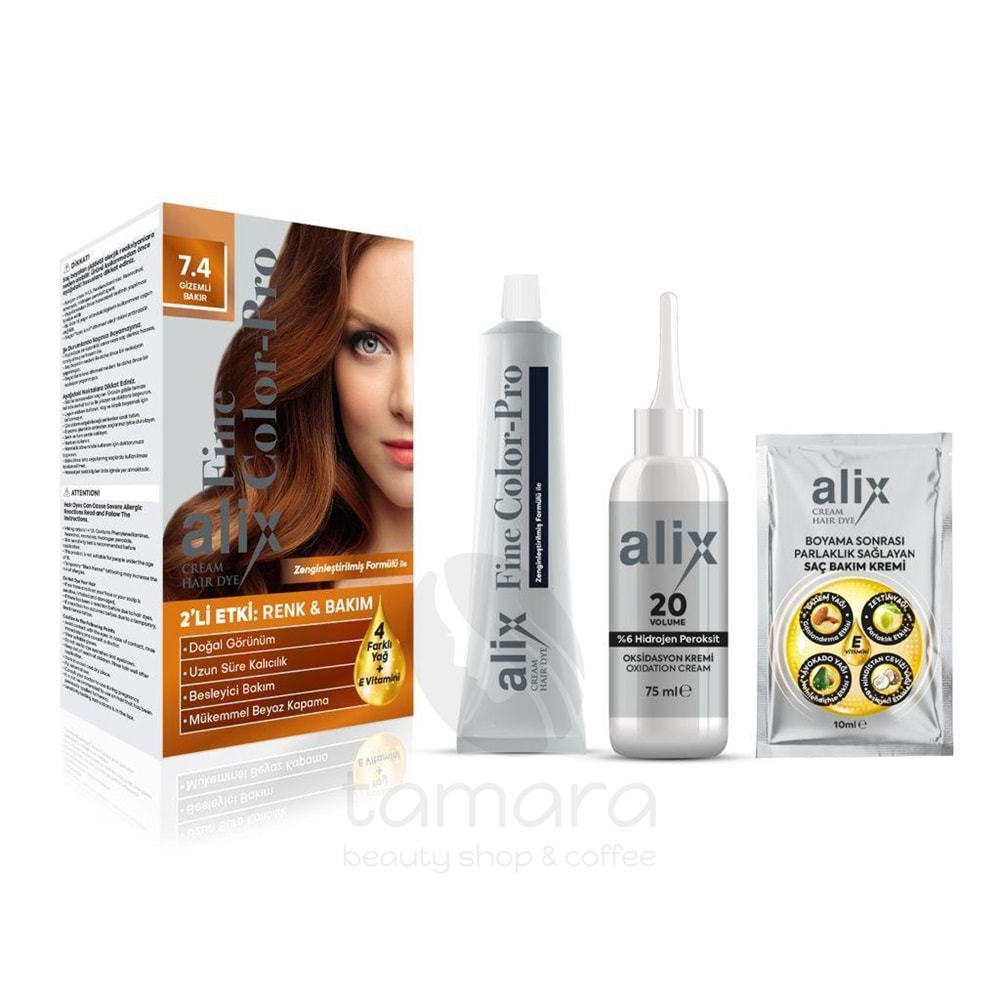 Alix Saç Boyası 7.4 Gizemli Bakır 50 ml