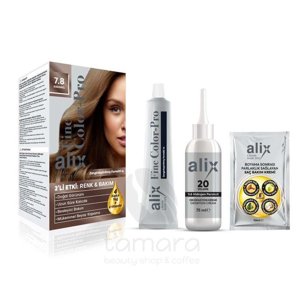 Alix Saç Boyası 7.8 Karamel 50 ml