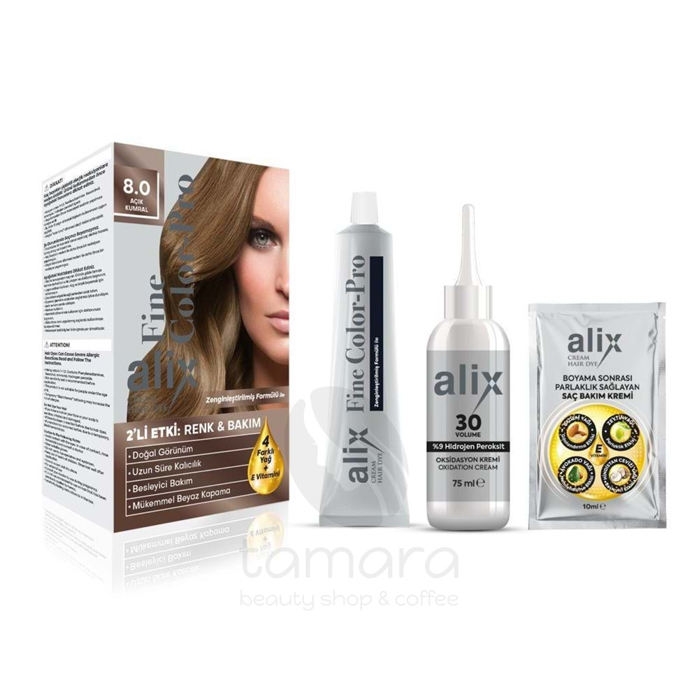 Alix Saç Boyası 8.0 Açık Kumral 50 ml