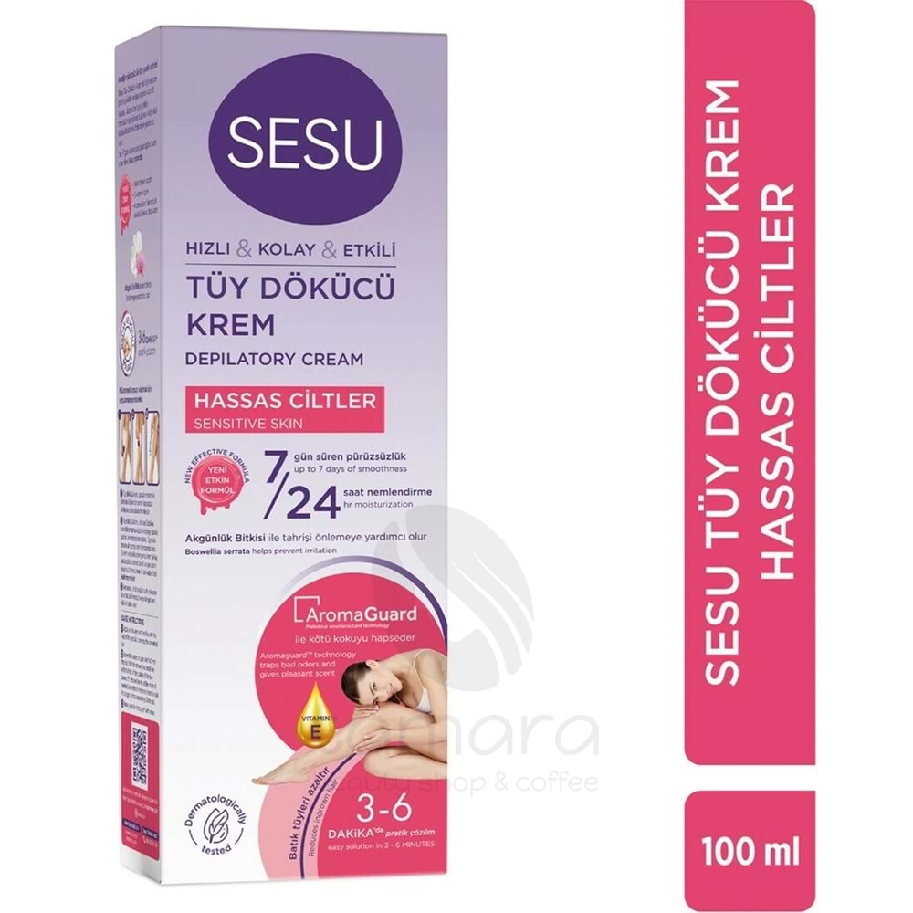 Sesu Tüy Dökücü Krem Hassas Ciltler 100 ml