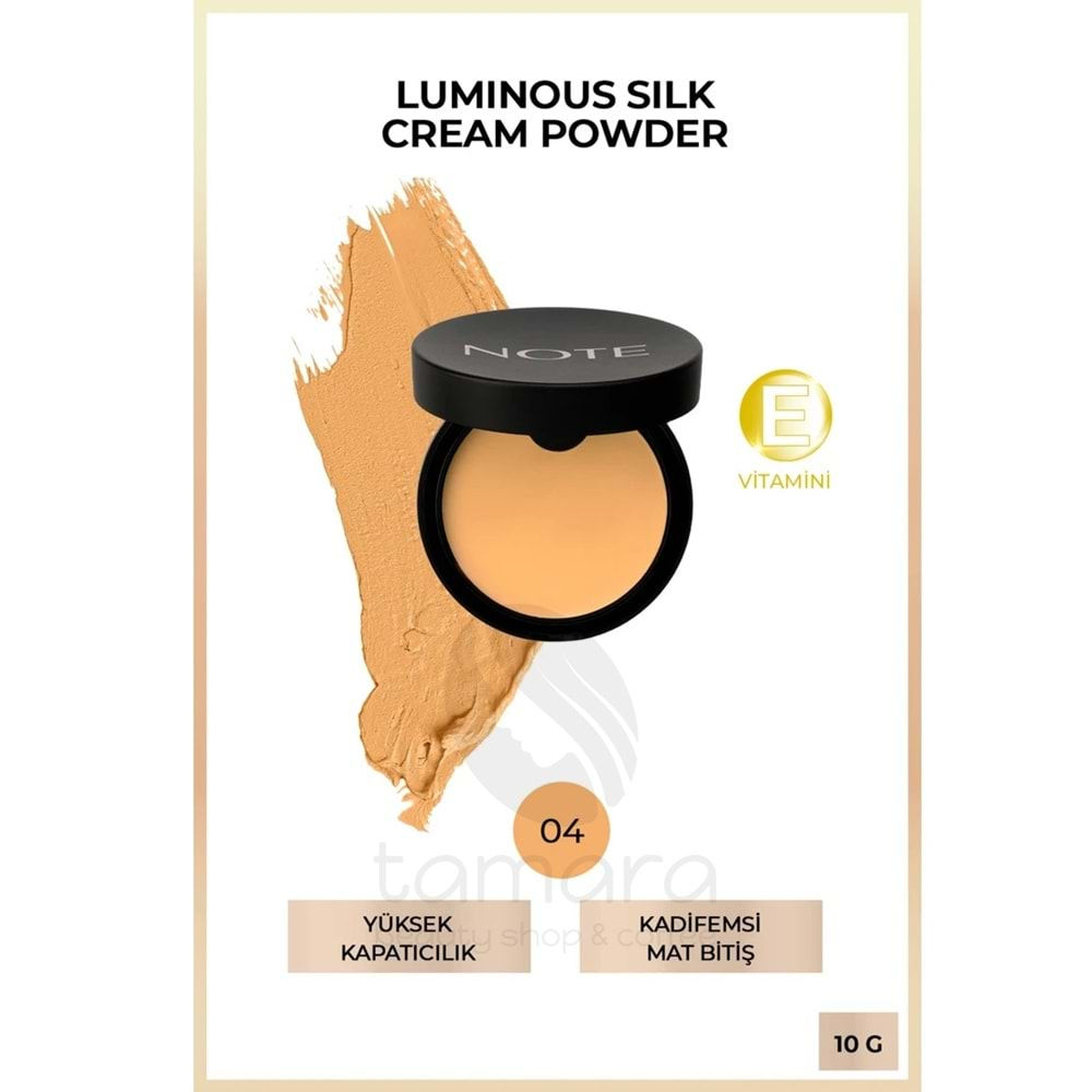 Note Luminous Silk Cream Powder Patakrem 04 Sand