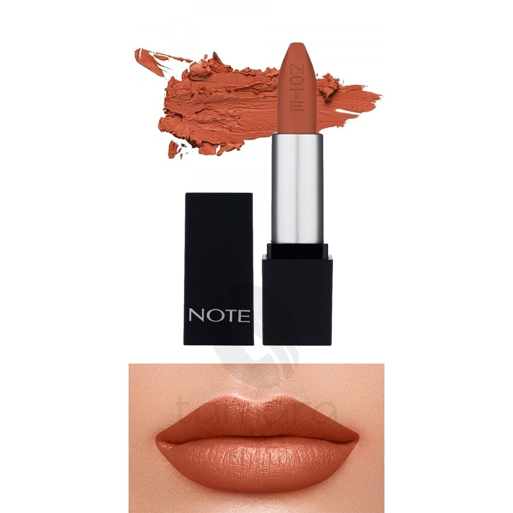 Note Mattever Lipstick Yarı Mat Saten Bitişli Ruj 04 Indian Curry - Nude