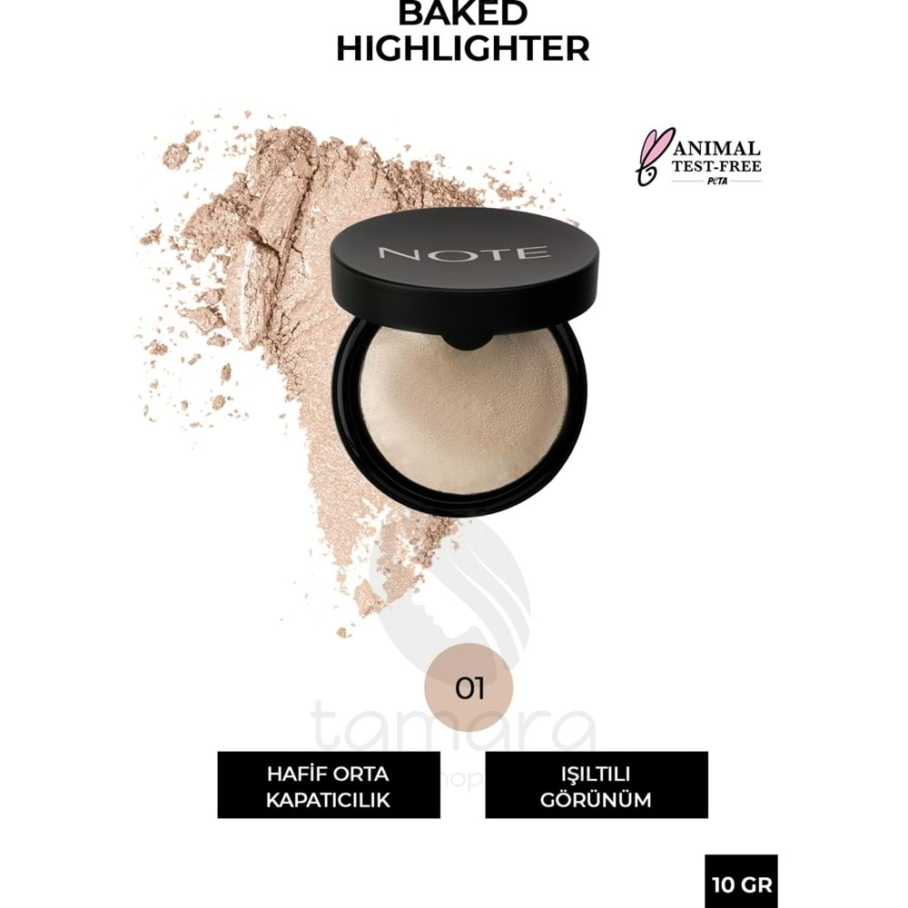 Note Baked Highlighter No:01 Moonlight Aydınlatıcı