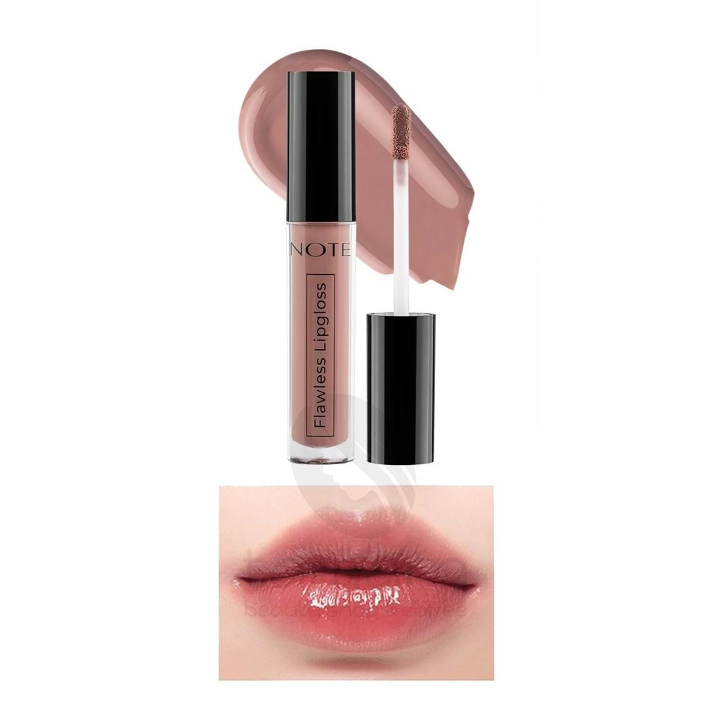 Note Flawless Lipgloss Nemlendirici Etkili Parlak Ruj 04 Smell Of Coffee - Nude