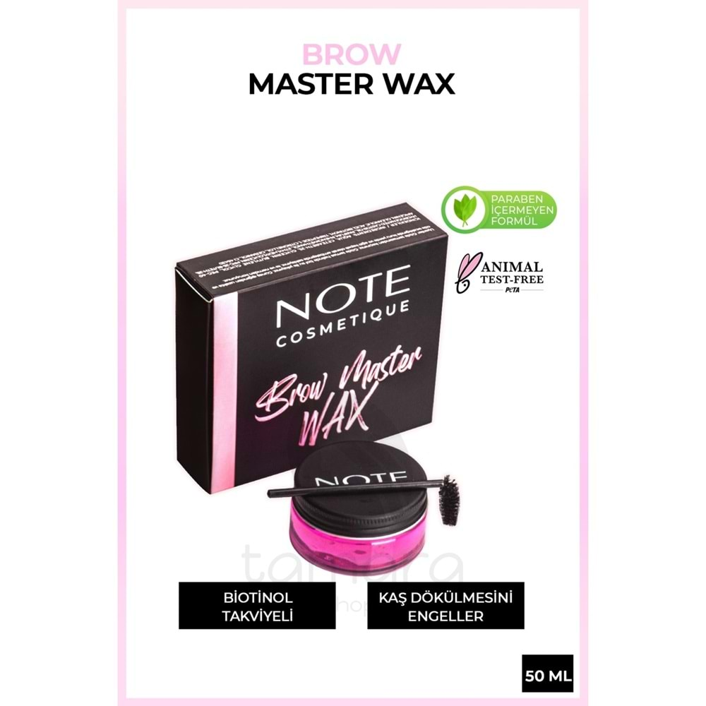 Note Brow Master Kaş Sabitleyici & Şekillendirici Renksiz Wax