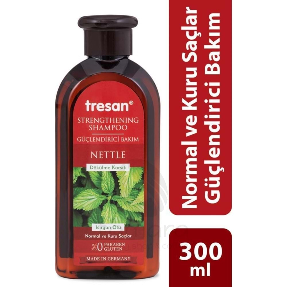 Tresan Isırgan Otu Dökülme Karşıtı ve Güçlendirici Bakım Şampuanı 300 ml Normal ve Kuru Saçlar İçin