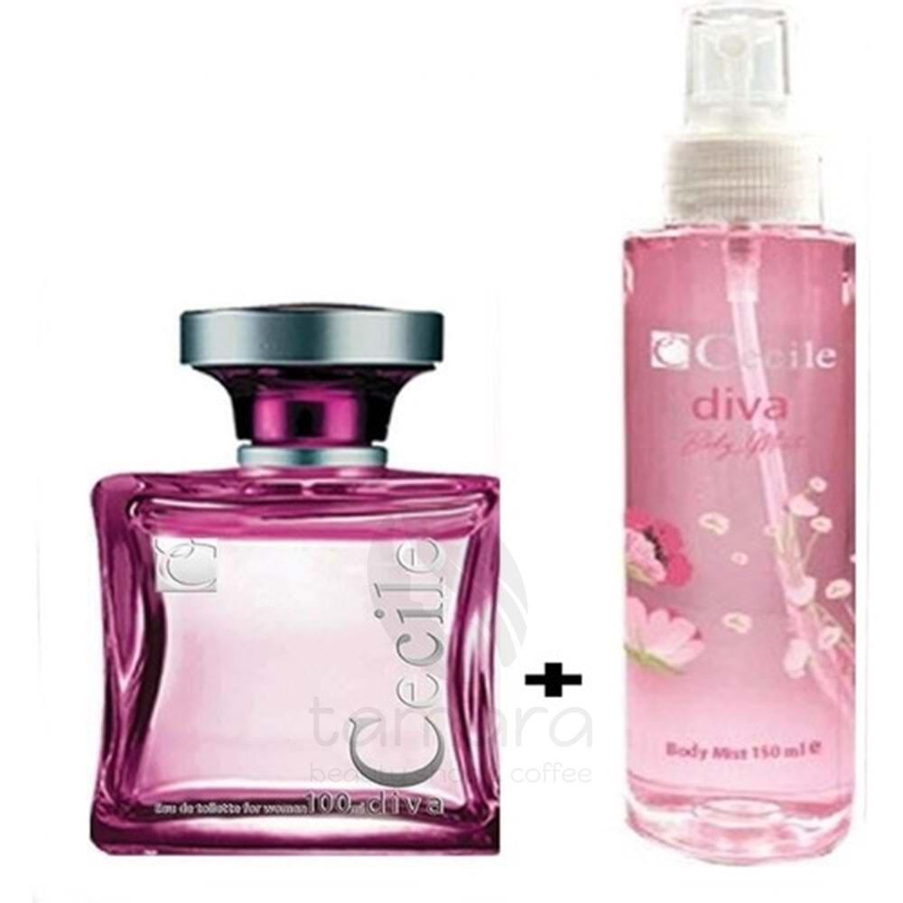 Cecile Diva 100 ml Kadın Parfüm + Cecile Diva Body Mist Sprey 150 ml