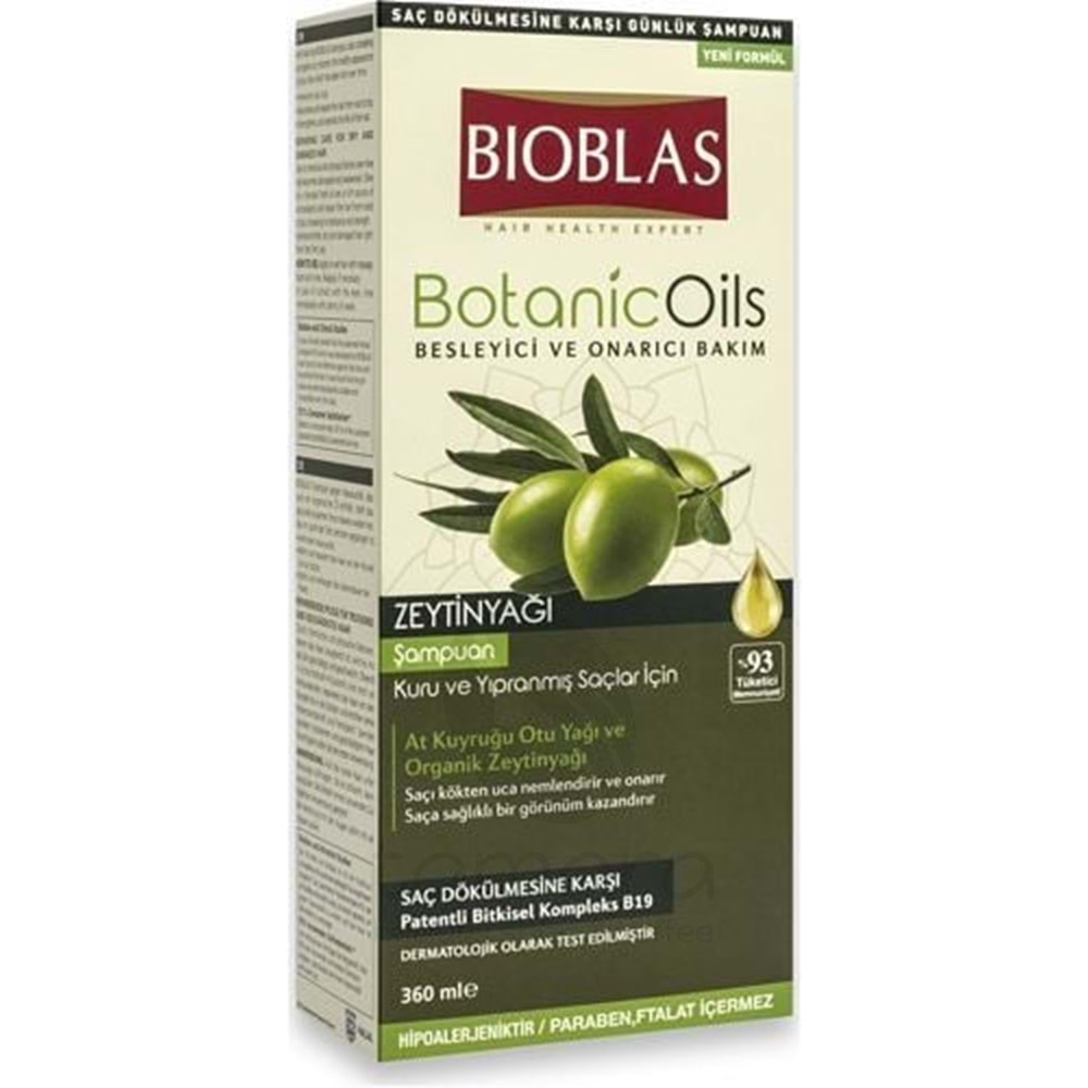 Bioblas Botanic Oils Zeytinyağlı Onarıcı Şampuan