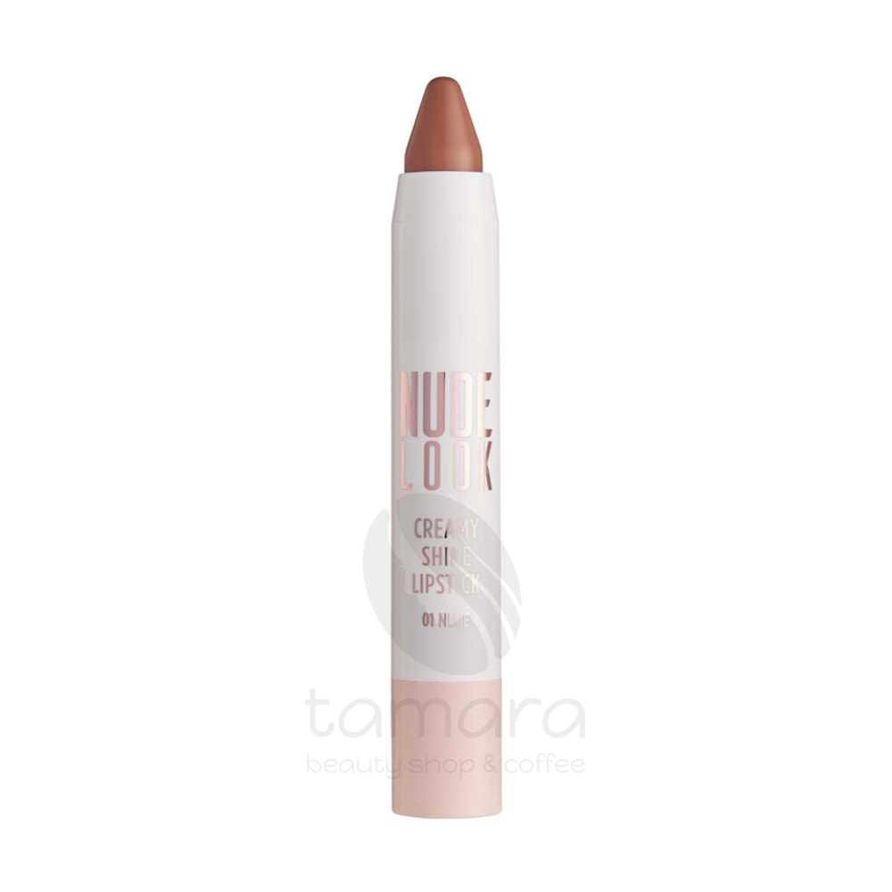 Golden Rose Nude Look Creamy Shine Lipstick-01 Nude-Kalem Ruj