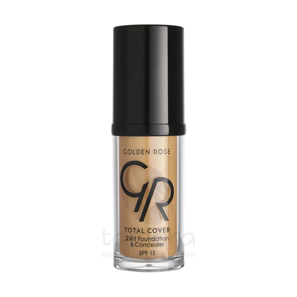 Golden Rose Total Cover 2in1 Foundation&Concealer-18 Cappuccino-Kapatıcı Fondöten