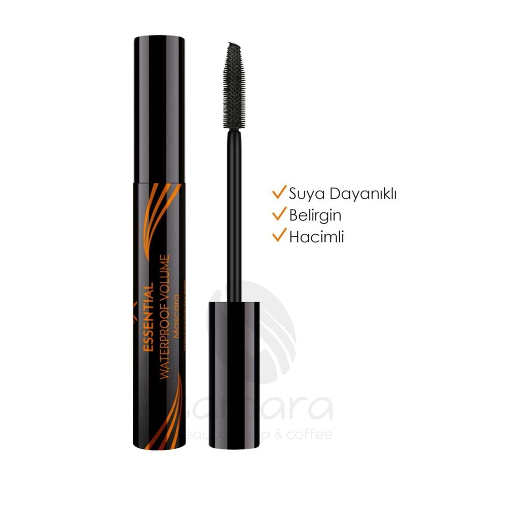 Golden Rose Essential Waterproof Mascara-05 Black-Suya Dayanıklı Maskara