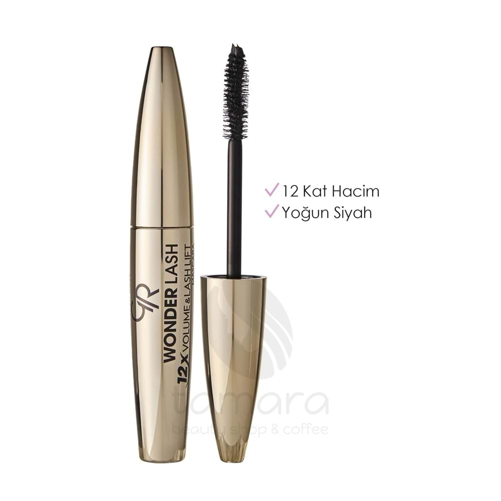 Golden Rose Wonder Lash Mascara - Black-hacim Veren Maskara