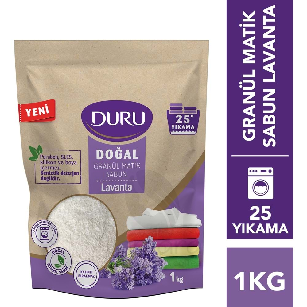 Duru Doğal Granül Matik Sabun Lavanta 1 kg 25 Yıkama