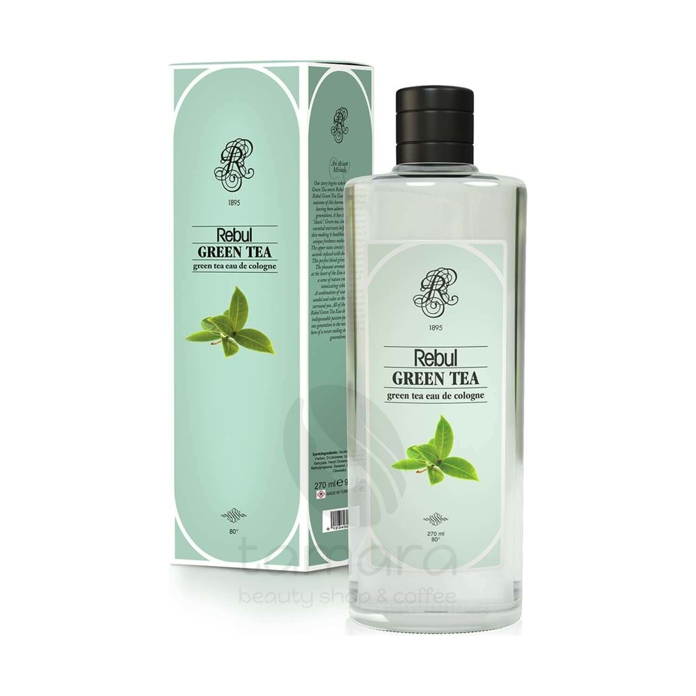 Rebul Green Tea - Yeşil Çay Kokulu Kolonya 270 Ml (Cam Şişe)