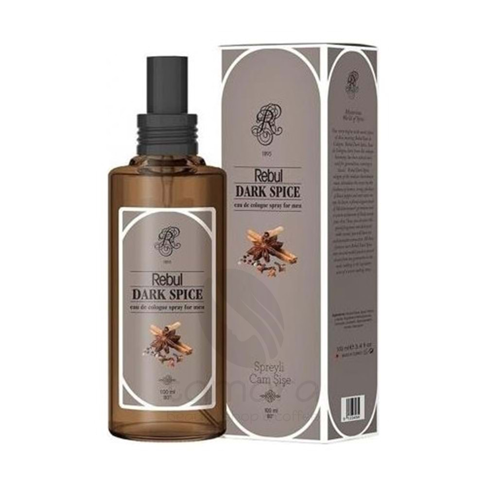 Rebul 100Ml Dark Spice Spreyli Cam Şişe Kolonya