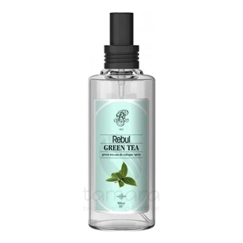 Rebul Green Tea - Yeşil Çay Kokulu Kolonya 100 Ml (Cam Şişe) Spreyli