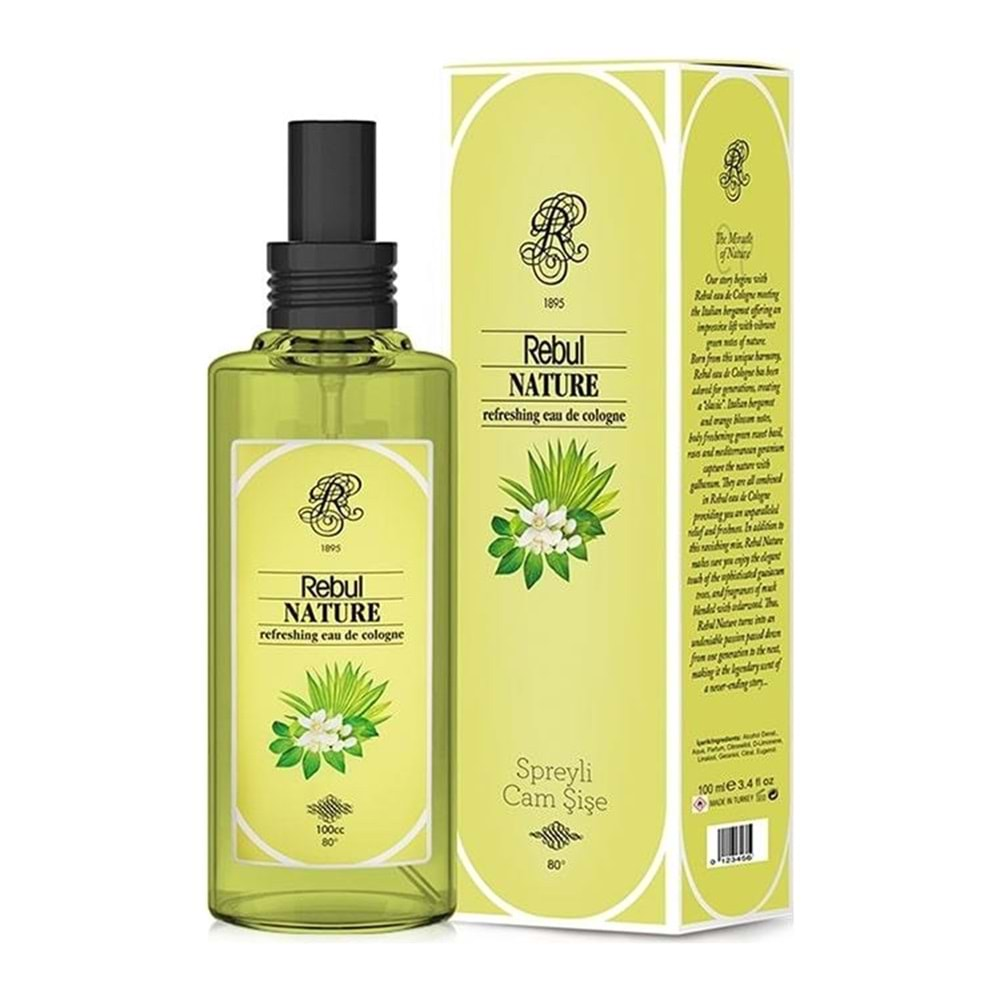 Rebul Nature Sprey Kolonya 100Ml Cam Şişe