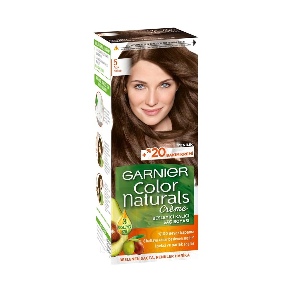 Garnier Color Naturals 5/0 - Açık Kahve Saç Boyası