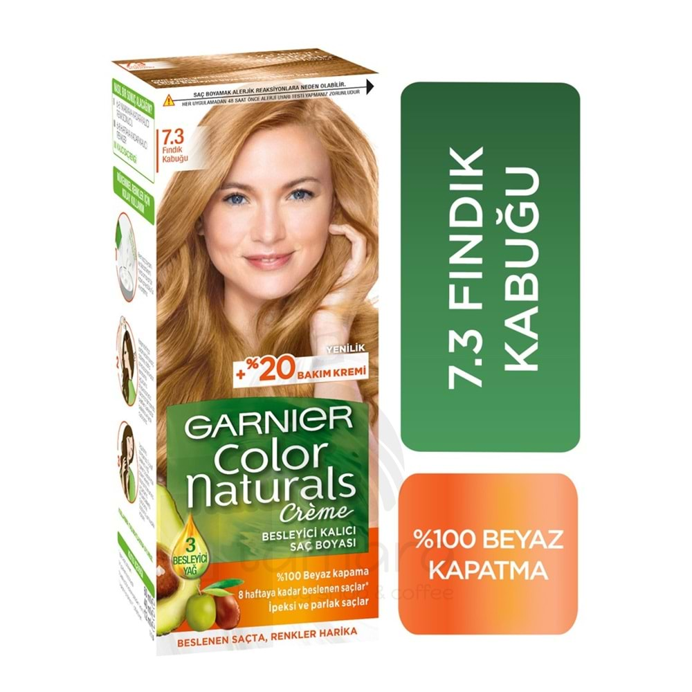 Garnier Color Naturals Saç Boyası 7.3 Fındık Kabuğu