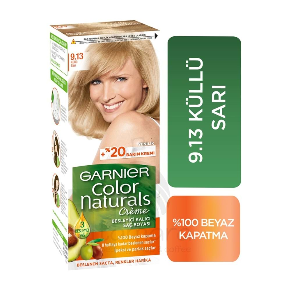 Garnier Color Naturals Saç Boyası 9.13 Açık Küllü Sarı